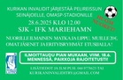 Jalkapallo peliin Seinäjoelle 28.6.2025, tervetuloa mukaan!