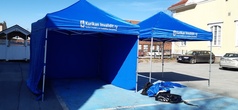 Yhdistys vuokraa kahta 3m X 3m pop-up telttaa kesän juhliin. Varaukset Raimo Mäkelä puh. 040 036 3913