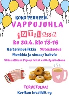 Vappujuhlat Intolassa 30.4.2025 klo 13-16.