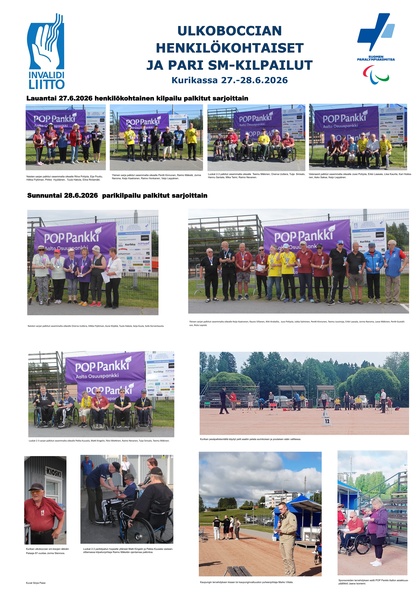 Kuvia SM boccia kilpailujen palkituista Kuvia SM boccia kilpailujen palkituista